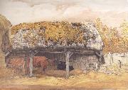 Samuel Palmer A Cow-Lodge with a Mossy Roof oil painting